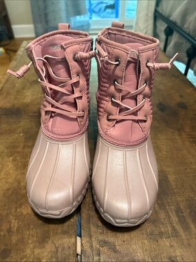 Nautica girls Pink Waterproof Duck Boots